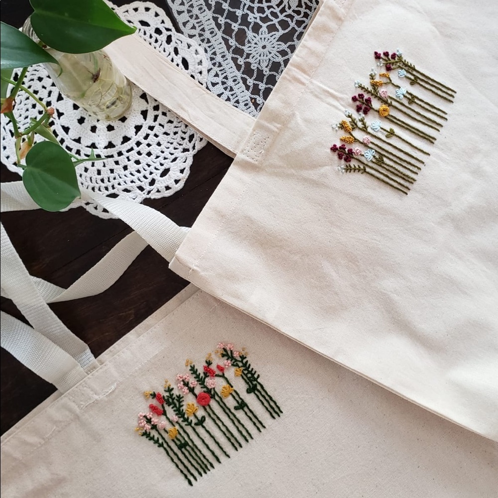 🍉CUSTOMIZED Hand Embroidered Tote Bag - Picture 11 of 16